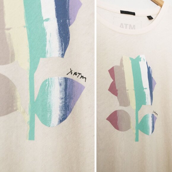 ATM Men's XL High Twist Hi Torsion Jersey Crew Neck Tee T Shirt Stucco $125 - Picture 10 of 16